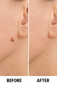 Skin tags removal South Shields before and after