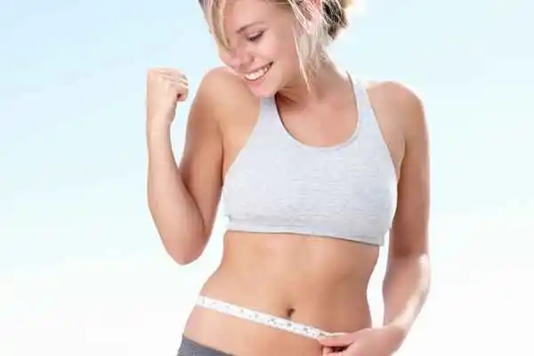 woman happy after fat reduction treatment South Shields