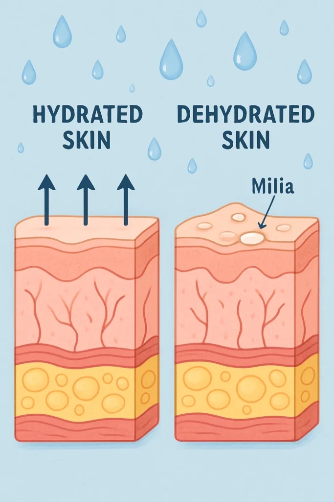 The importance of hydration and milia production South Shields