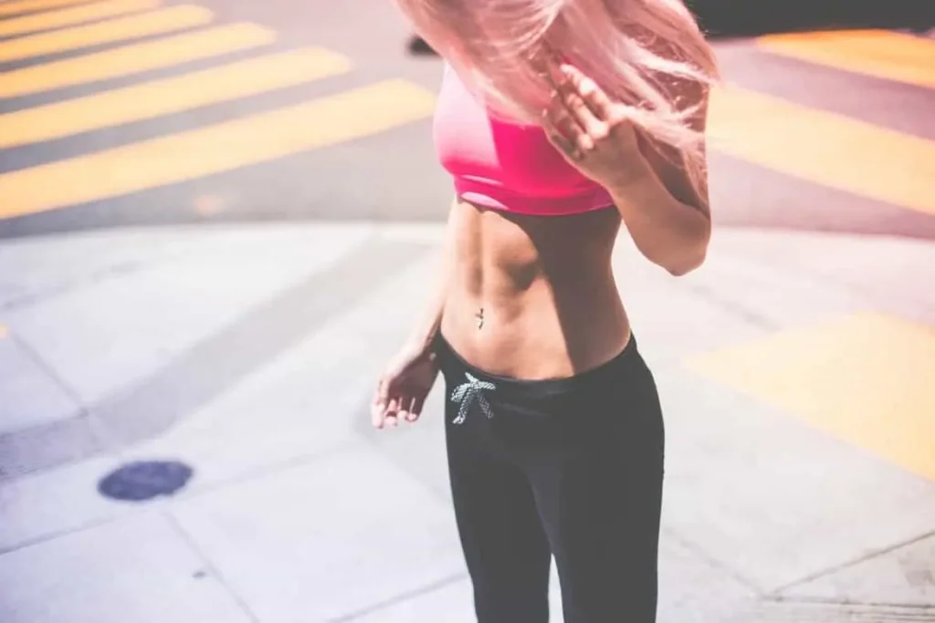 Woman with toned stomach after LA-EMS Body Sculpting Treatment South Shields 