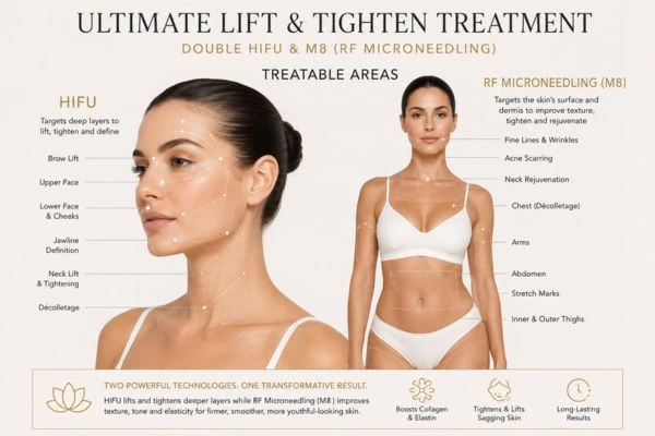 Areas of the body that can be treated - ultimate skin tighten treatment South Shields